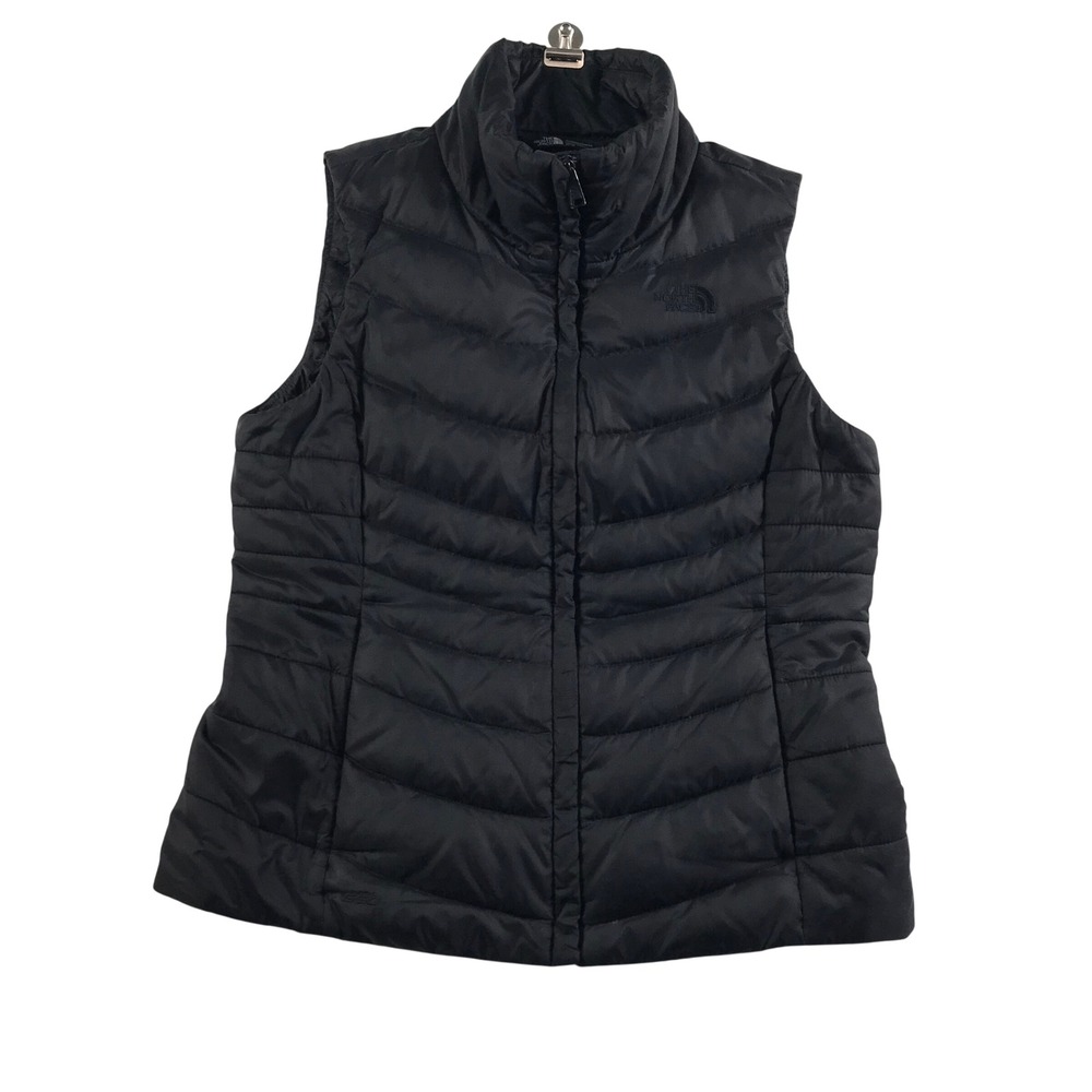 The North Face Aconcagua II Black Down Puffer Vest Womens Medium 550 Fill Zip Up